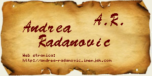 Andrea Radanović vizit kartica